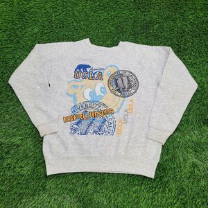 Vintage 1989 UCLA Bruins Cropped Sweatshirt M/L 21x22 Gray